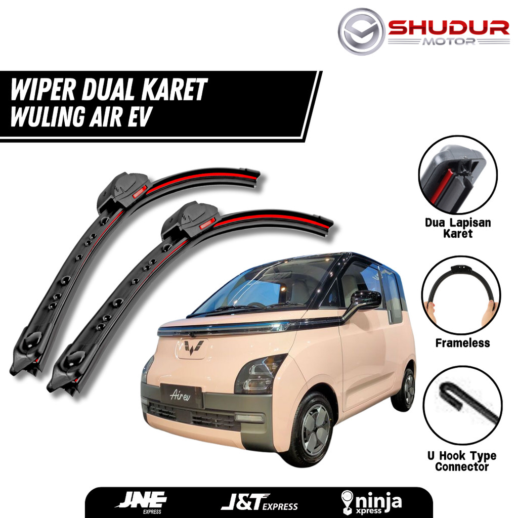 Jual Wiper Dual Blade - Wuling Air EV - Wiper 2 Lapis Karet Frameless ...