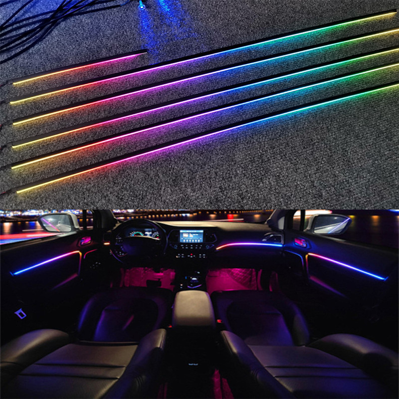 Jual Universal Symphony Car LED Ambient Light 64 RGB Color Car Interior ...