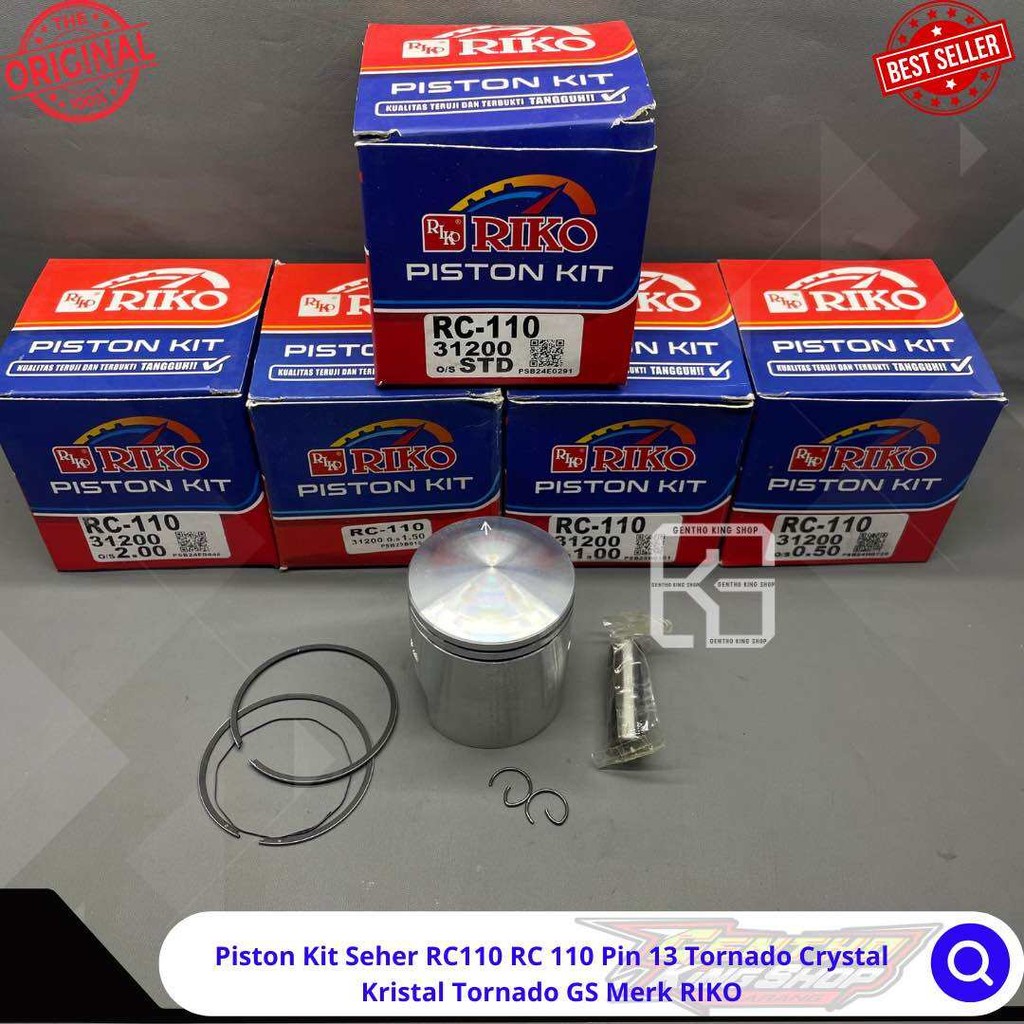 Jual Piston Kit Seher RC110 RC 110 Pin 13 Tornado Crystal Kristal ...