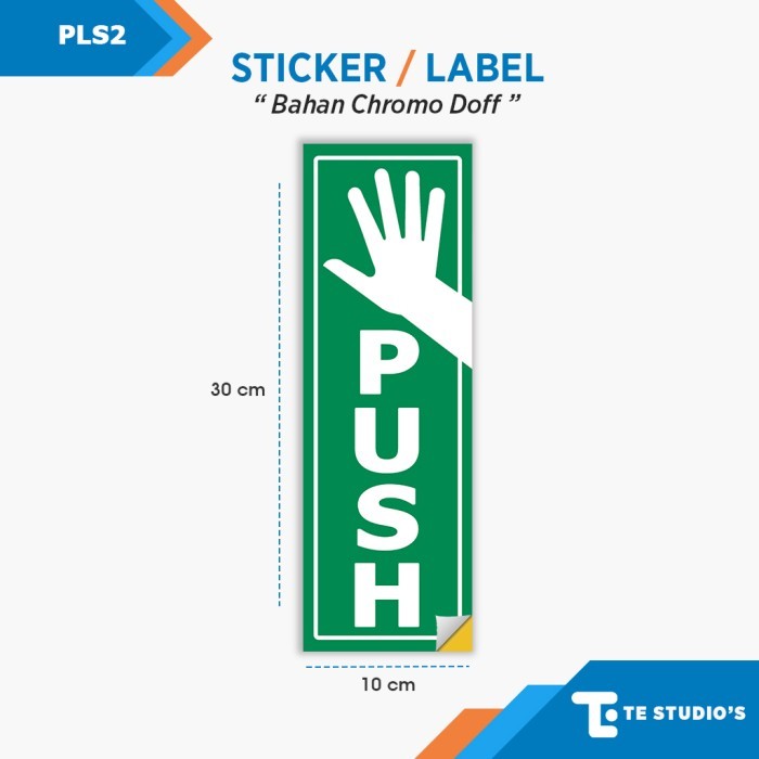 Jual Stiker Push Pull Sticker Tarik Dorong Buka Pintu Rambu Tanda Sign