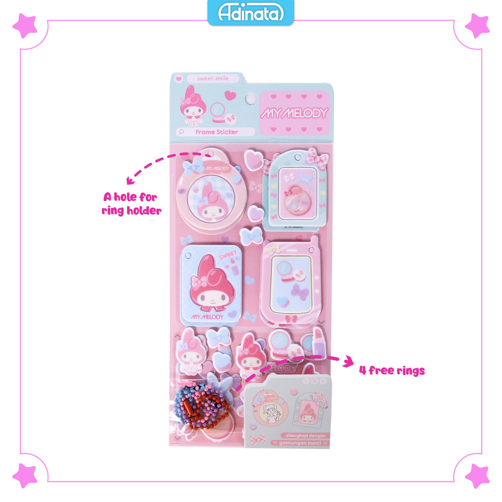 Jual My Melody Frame Stickers 2413-6187 / Stiker - Adinata | Shopee ...
