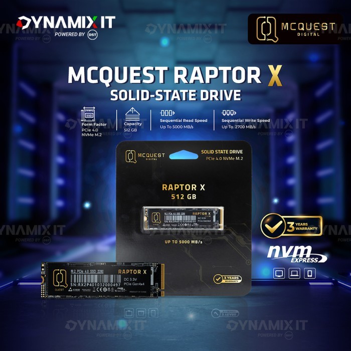 Jual MCQUEST SSD M.2 NVMe RAPTOR X 512GB | Shopee Indonesia