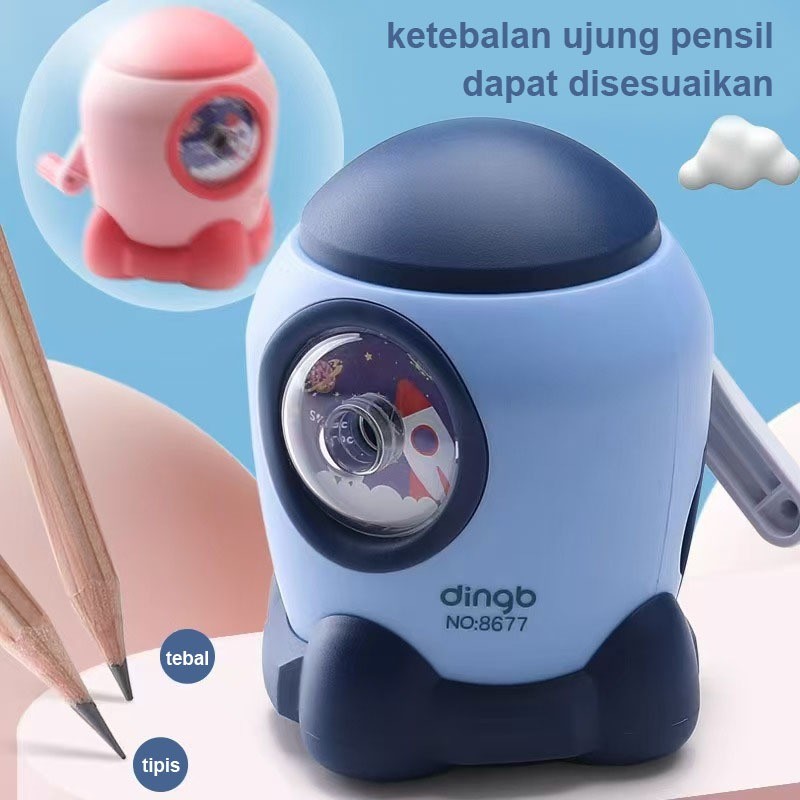 Jual promo besar BOBOMART Dingb Sharpener Rautan Serutan Putar (Roket ...