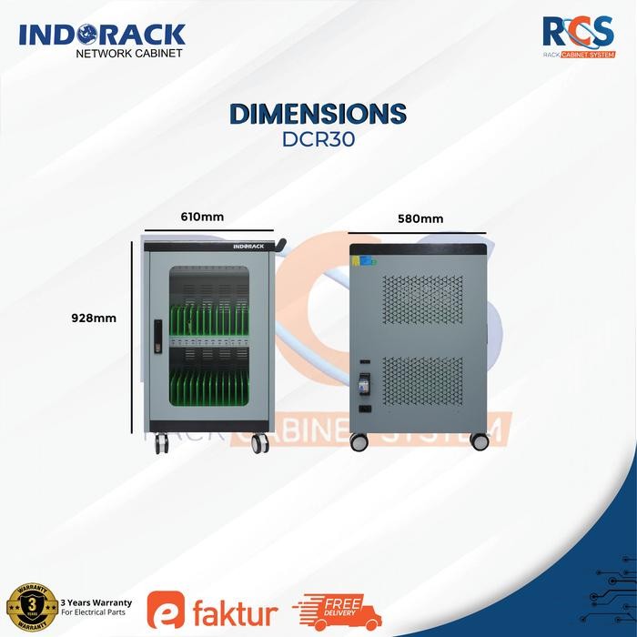 Jual INDORACK DCR30 - DEVICE CHARGING RACK 30 PORT TYPE A + TYPE C 65 W ...