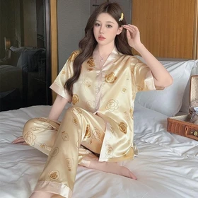 Baju Tidur Wanita Korea Style Baju Tidur Wanita Piyama Baju Tidur Satin Dewasa Import Full