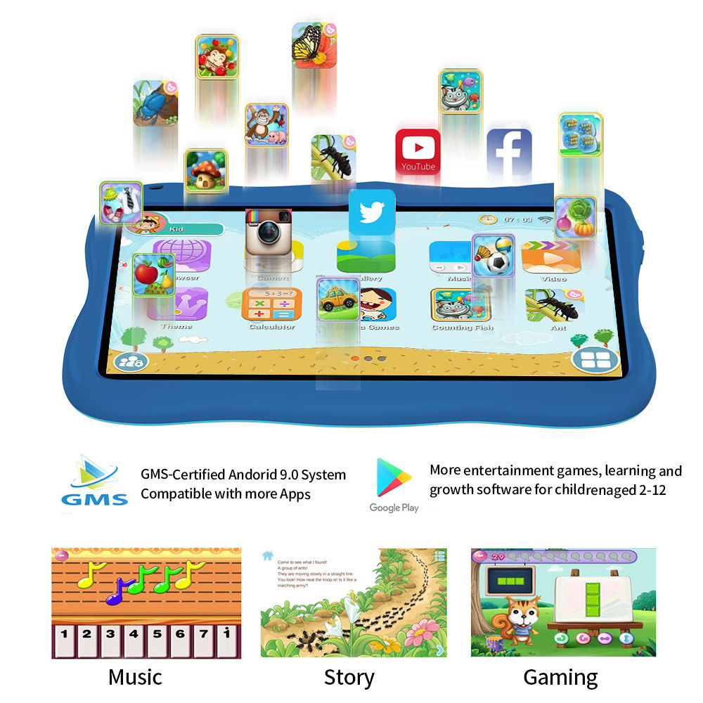 Jual [Local Delivery] Wifi 5G Dual SIM TAB STUDY KIDS 4GB/6GB+128GB IPS ...