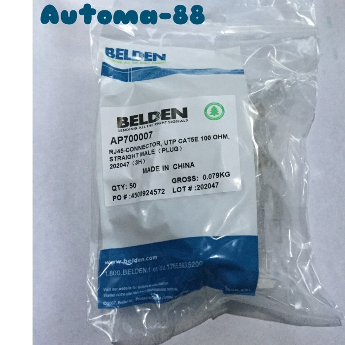 Jual FC99 Belden AP700007 Connector RJ45 Cat-5 5e UTP Original isi ...