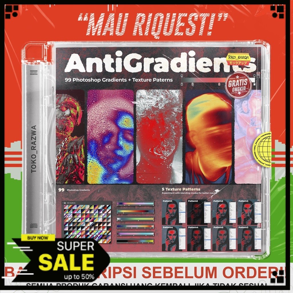Jual AntiGradients For Photoshop Gradients / Patterns / PSD Ps Action ...