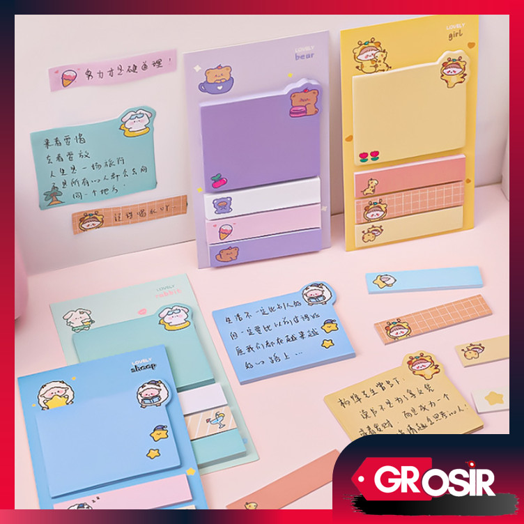 Jual Grosir - S6248 Sticky Notes 4 Line / Pembatas Buku Motif Lucu ...