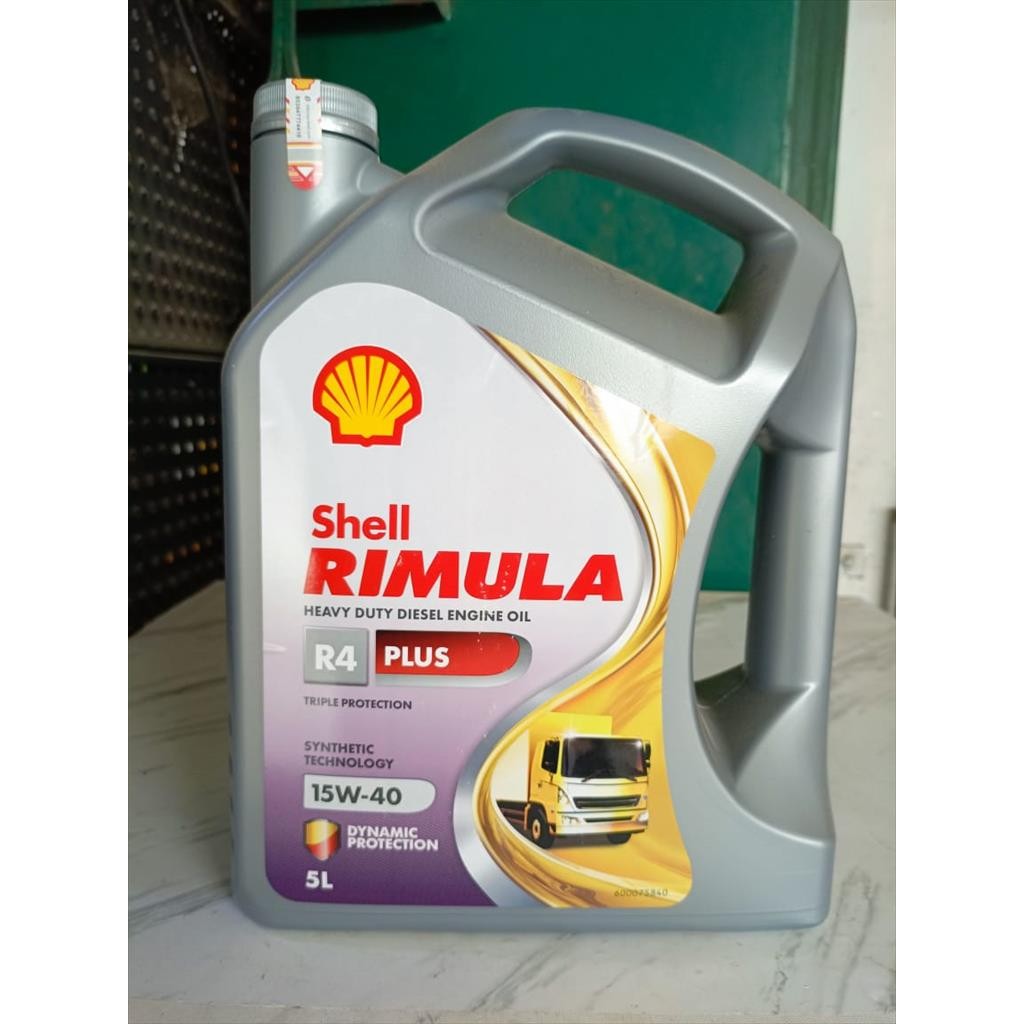 Jual NEW Oli Mesin Diesel Shell Rimula R4 Plus Synthetic 15W-40 5 Liter ...