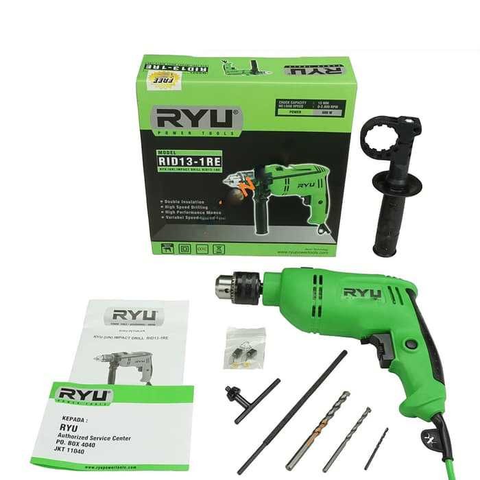 Jual RYU RID13-1RE HAMMER IMPACT DRILL 13 mm MESIN BOR - free 3 mata ...