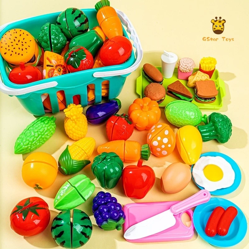 【gstar】mainan edukasi anak potong sayur & buah plastik - aman & realistis