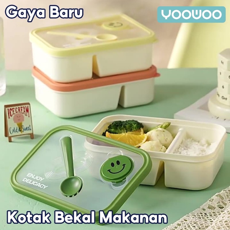 Jual YooWoo Lunch Box / Kotak Makan / Box Makanan / Kotak Bekal Sekolah ...