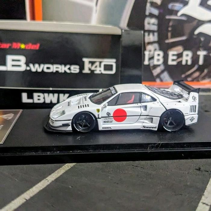 Jual HJ99 Diecast Star Model LBWK Ferrari F40 White Openable | Shopee ...