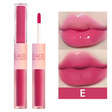 CACE Lipstick 2 In 1 Glossy Lip Cream Lip Gloss Dua Sisi Matte Velvet Liptint Tahan Lama