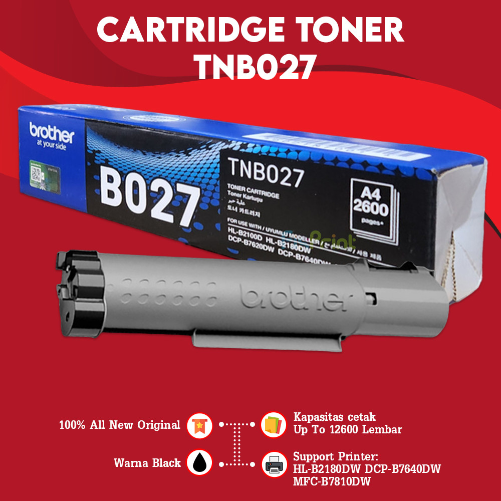 Jual Toner Cartridge Brother TN B027 Black Original Printer DCP-B7640DW ...