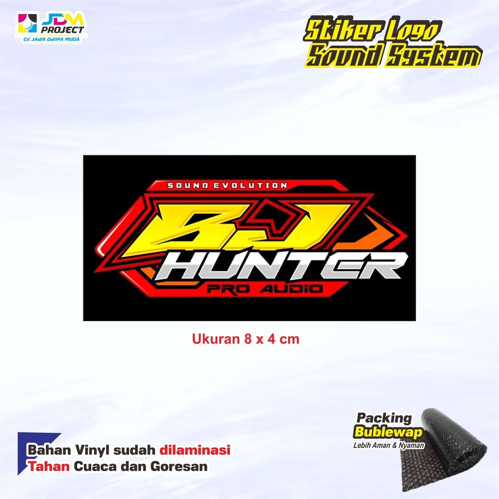 Jual Cetak Kilat - Stiker BJ Hunter New Vynil Anti Air Bijian | Shopee ...