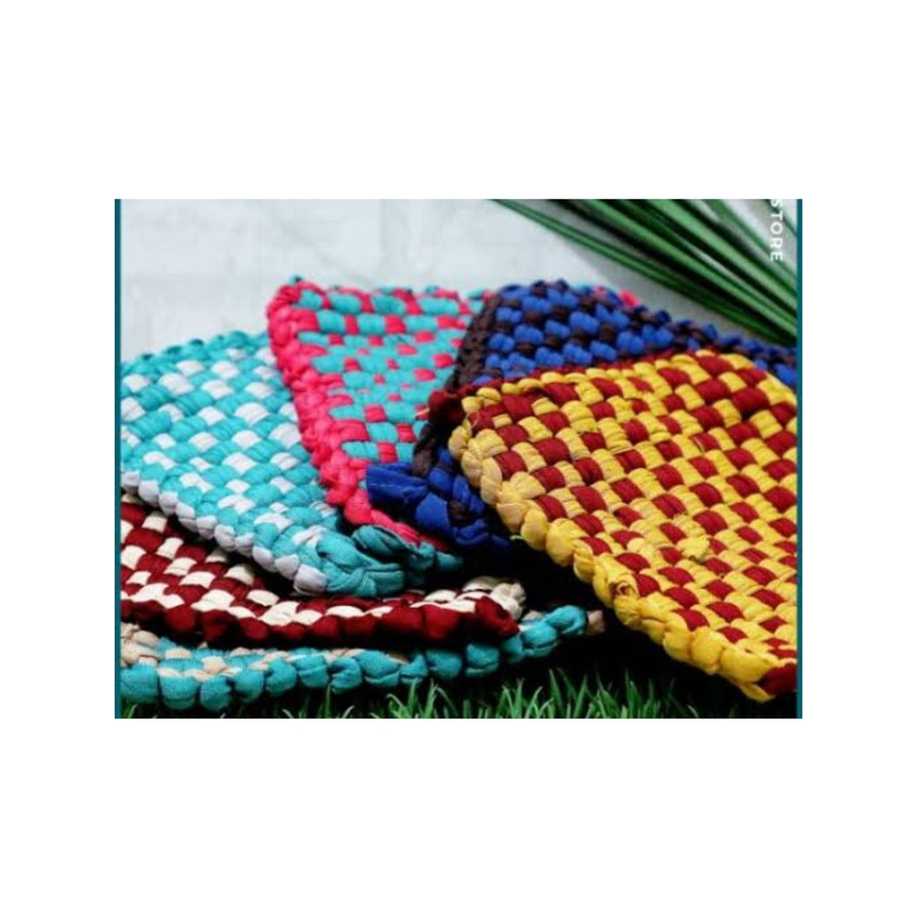 Jual MW - kain cempal - Cempal Anti Panas Anyaman Rajut Tebal Kotak ...