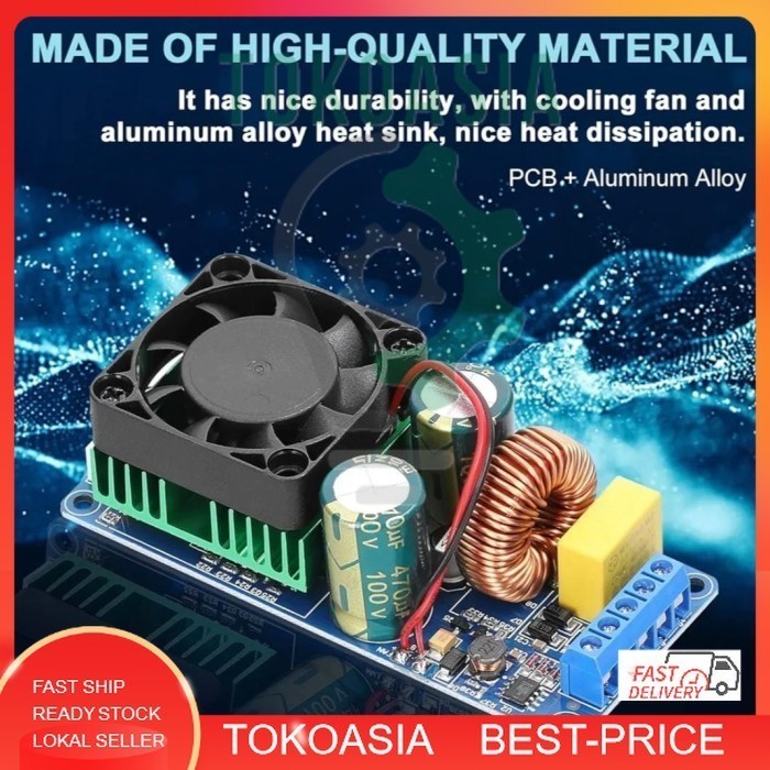 thumbnail image 2 of 500W HiFi Class D Digital Power Amplifier Board - TPA3116 Stereo Sound IRS2092S Audio Module 2 of 14