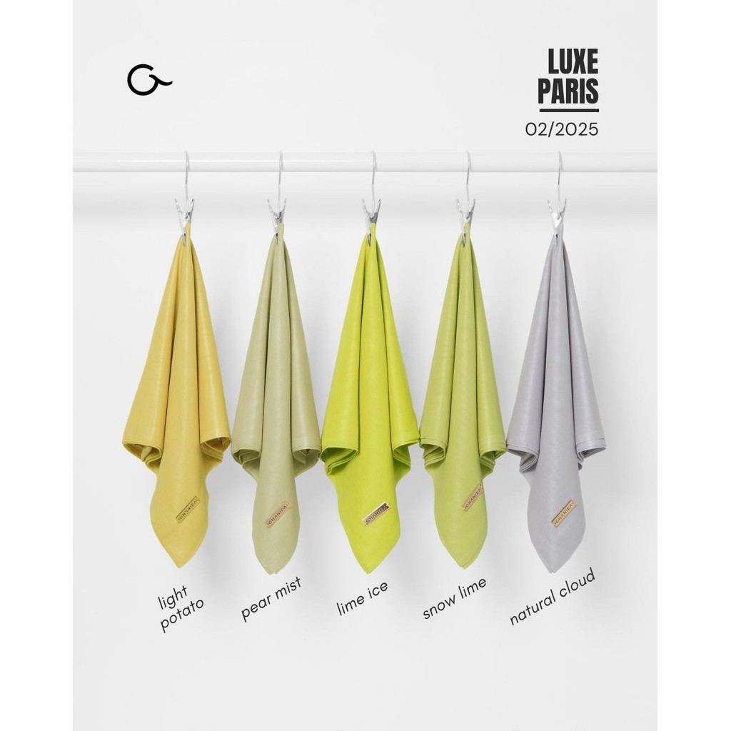 Ghaniea Jilbab LUXE Paris Jilbab Paris Jepang Premium 2026 Vol. 1 – Hijab Jepang Edition Bahan Mewah Stylish Ukuran 115 X 115