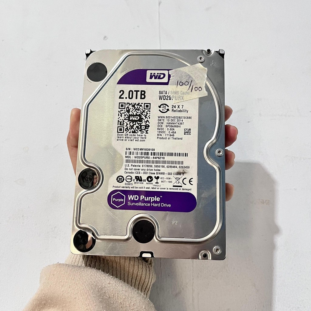 Jual Western Digital Wd Purple Tb Surveillance Hard Disk Drive Inch