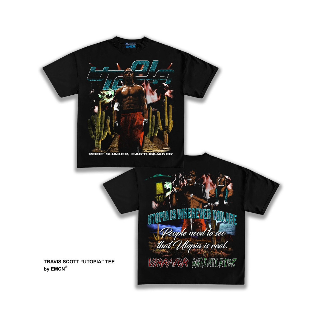 Jual kaos Kebesaran Travis Scott UTOPIA COD | Shopee Indonesia