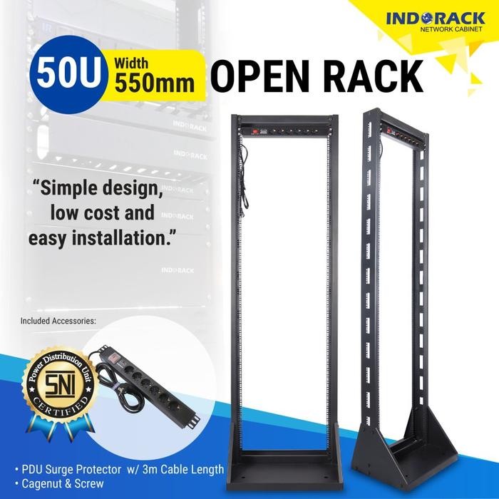 Jual OR50 Open Rack 50U INDORACK Rak 50U Rack Server Modem Audio WIfi ...