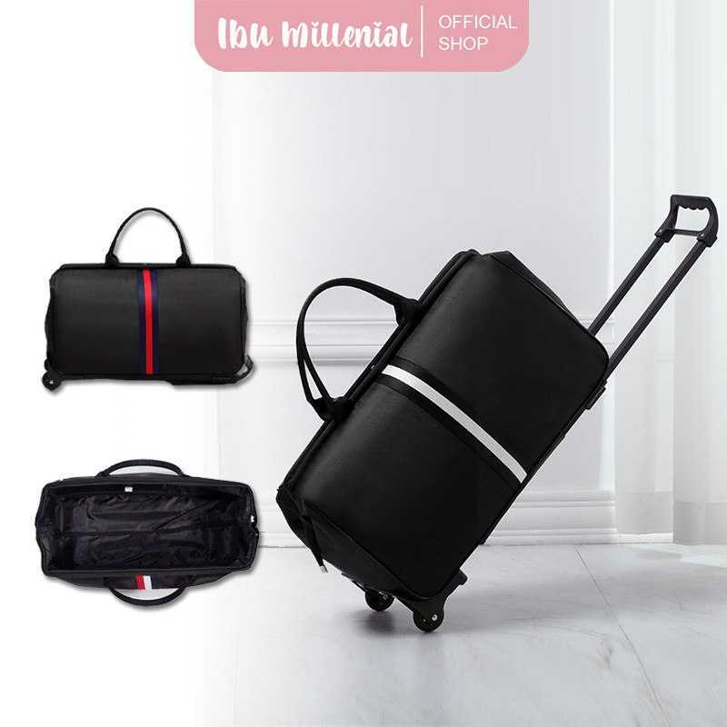Jual IBUMILLENIAL Tas Travel Trolley Tas Koper Perjalanan Troli Tas ...
