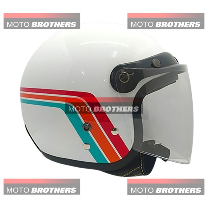 Jual HELM HELMET YAMAHA NEO CLASSY CLASSIC KLASIK RETRO Putih, M