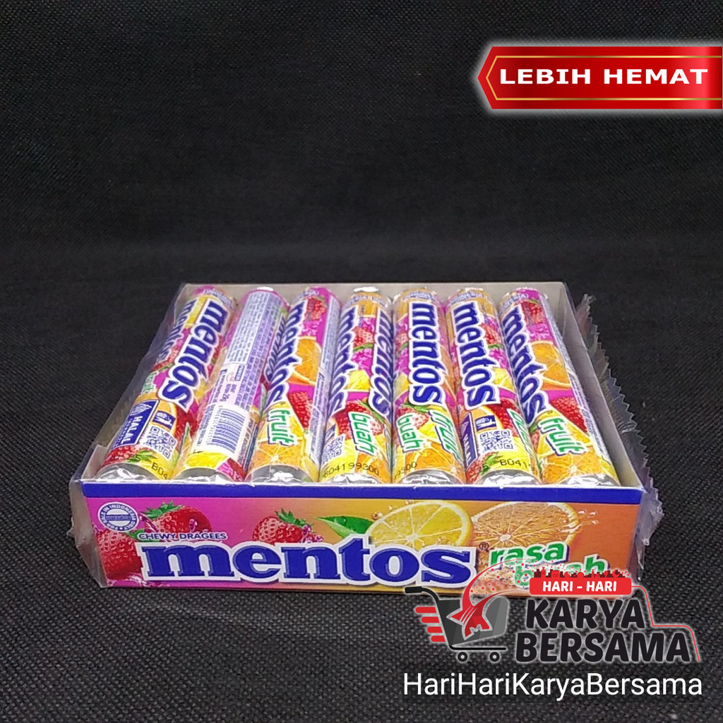 Jual MENTOS STICK FRUIT PERMEN RASA BUAH PACK ISI 14'S X 29GR | Shopee ...