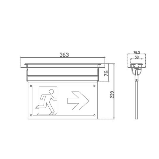 Jual Accenta AXL-P11 LED Emergency EXIT Light (Suspended) | Shopee ...