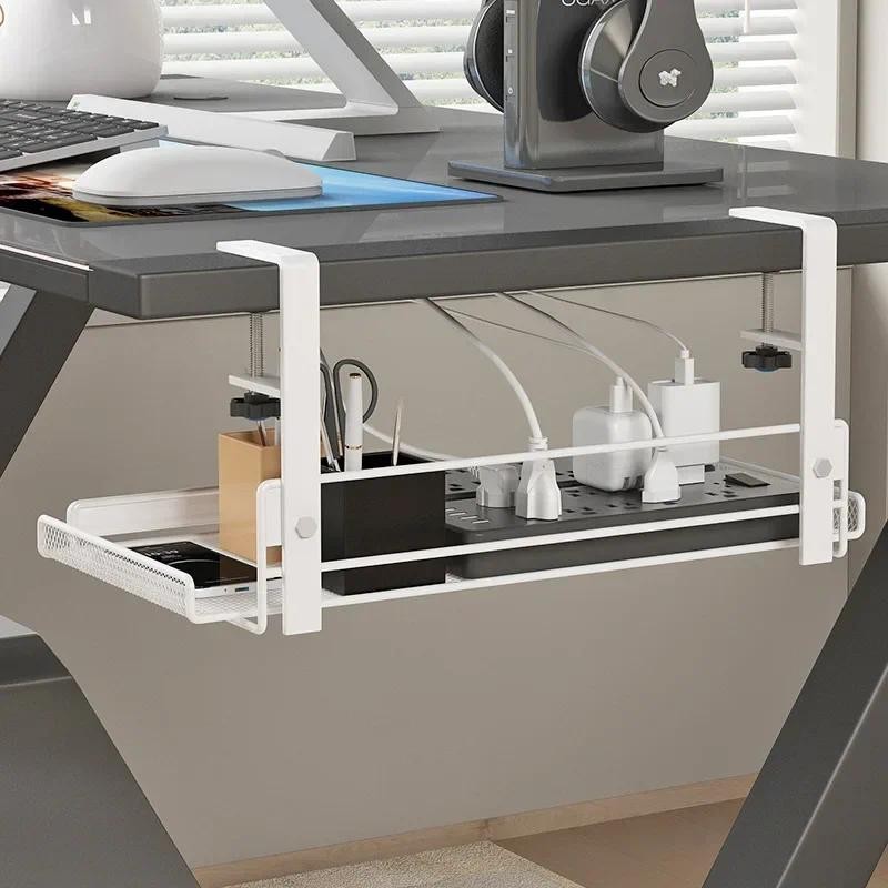 Jual Under Desk Cable Management Tray, No Drill Steel Desk Cable ...