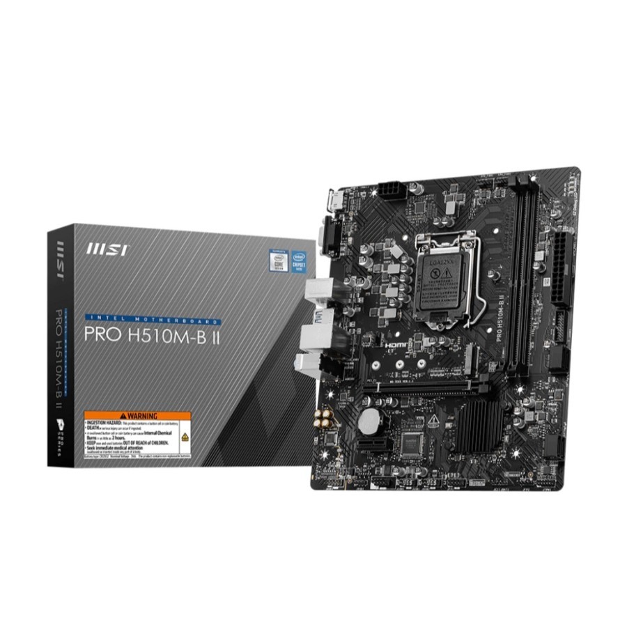 Jual Motherboard MSI PRO H510M-B II H510M B II (Gen 10th only GA1200 ...
