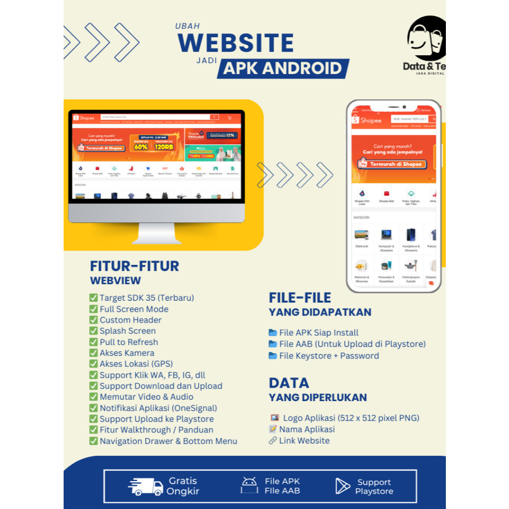 Jual Jasa Ubah Web Jadi Apk Android Shopee Indonesia