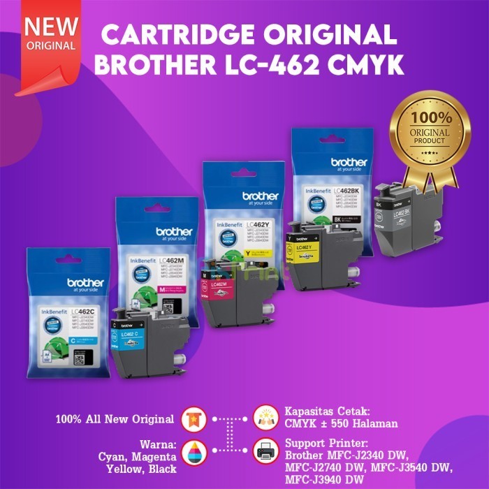 Jual FixPrint Brother Ink LC-462 BK/C/M/Y for MFC-J3540DW Tinta LC462 ...