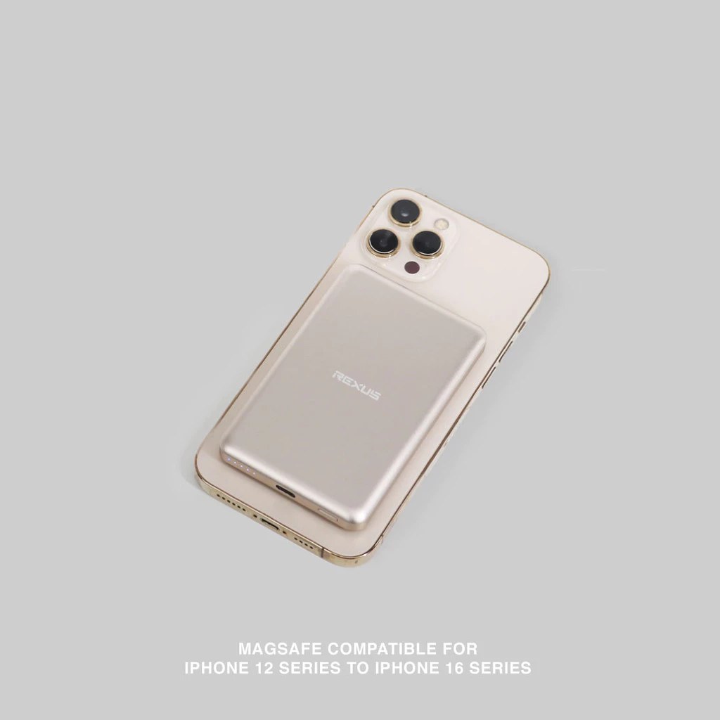 Rexus Wireless Power Bank 5000mAh PBM-100 Magsafe 20W Fast Charging Type C