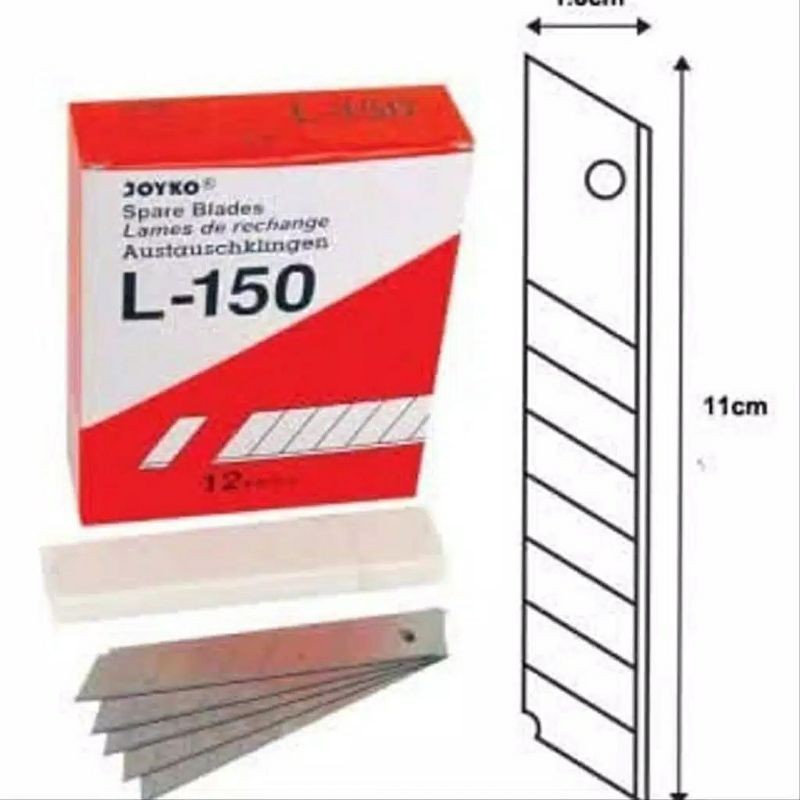 Jual KENKO L-150 isi cutter anak cutter besar 1 Tube saja | Shopee ...