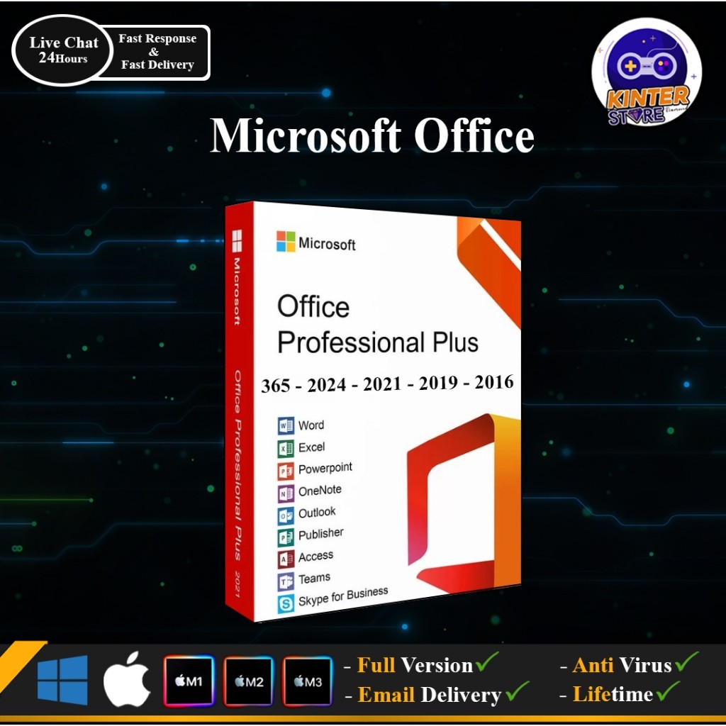 Jual Office 365 - 2024 - 2021 - 2019 - 2016 / Office Professional 365 ...