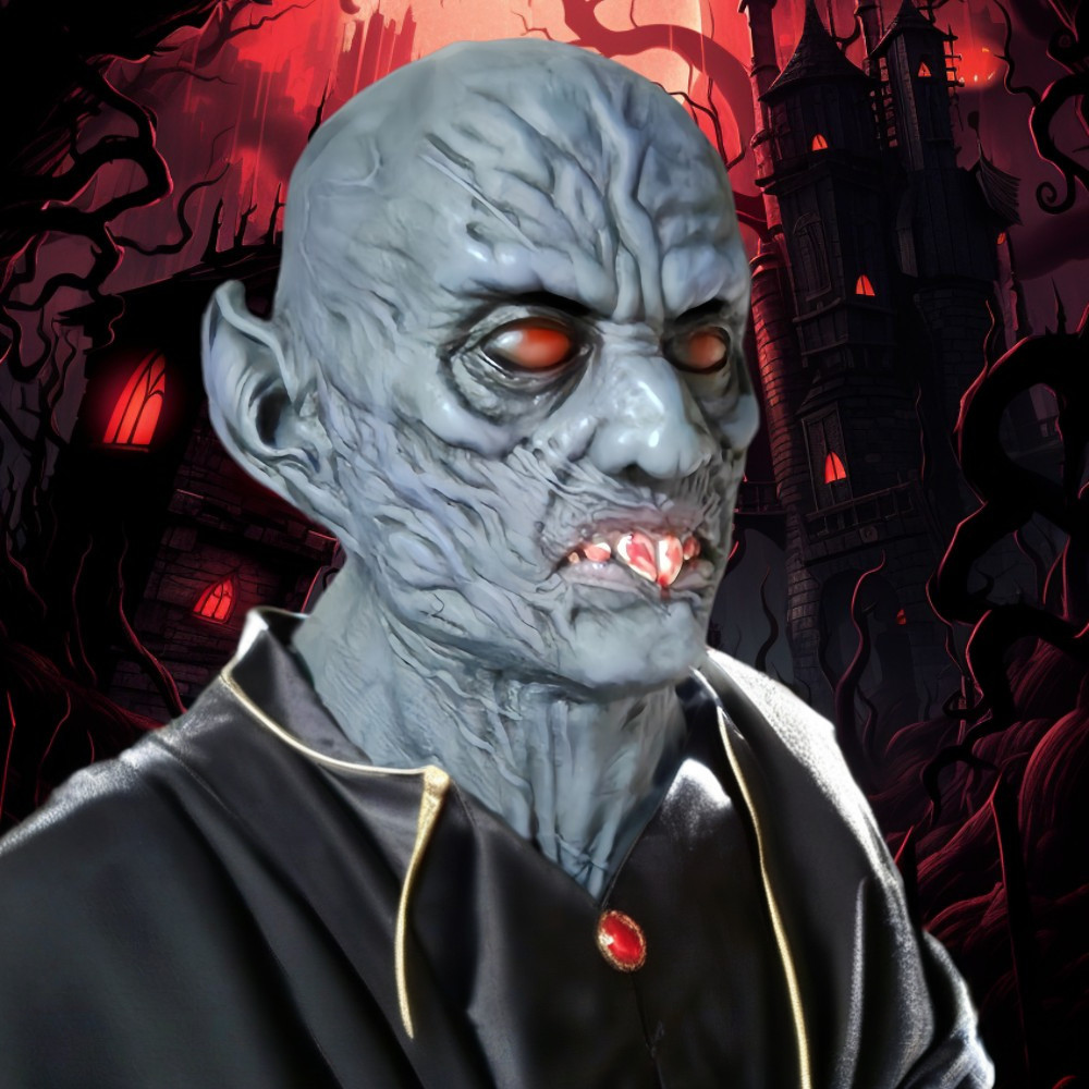 Jual Creepy Adult Vampire Latex Mask Scary Halloween Masquerade Monster ...