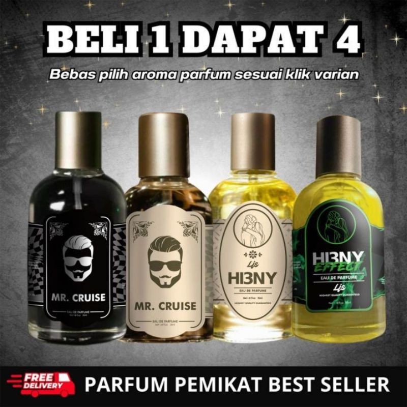 BELI 1 DAPAT 4 PARFUM MR.CRASH (PAKET HEMAT 4PCS FREEBOX) WANGI TAHAN LAMA PARFUM PRIA MASKULIN