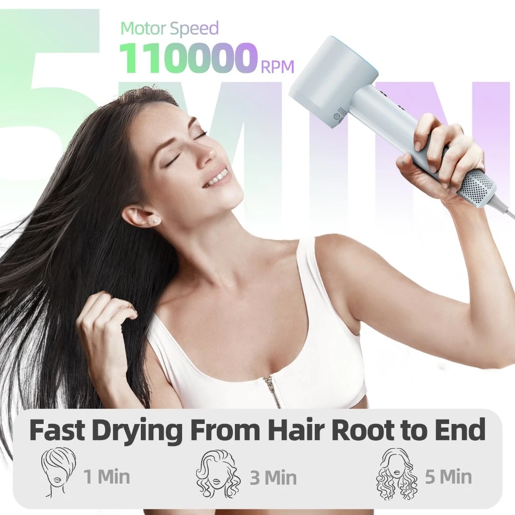 Goojodoq GD029 High Speed Hair Tampilan digital Dryer Pengering Rambut Profesional | 1500W High Speed 2 Mins Fast Drying - foto 1