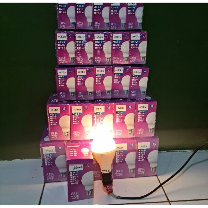 Jual LAMPU LED 5 WATT AVERA WARNA KUNING ( WARM WHITE ) 88% HEMAT ...