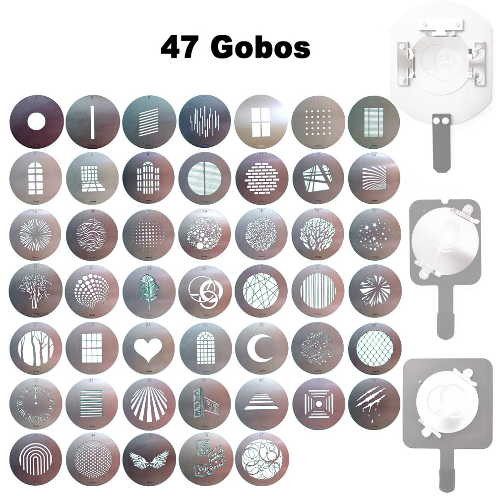 Jual 47 Patterns Optical Snoot Projection Modeling Mask and Gobo Metal ...