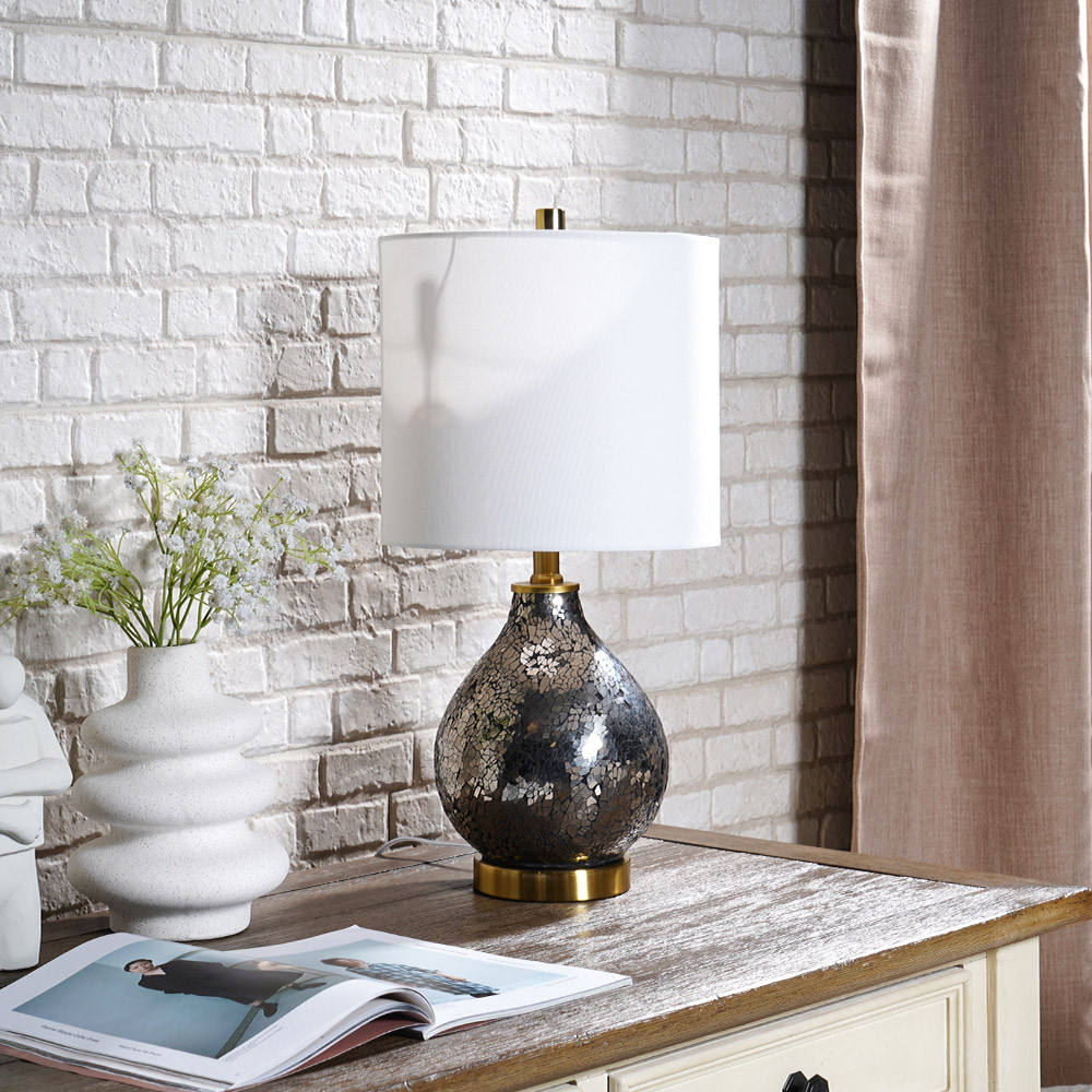 Jual Informa Scarlett Lampu Meja - Putih/Silver Decorative Table Lamp ...