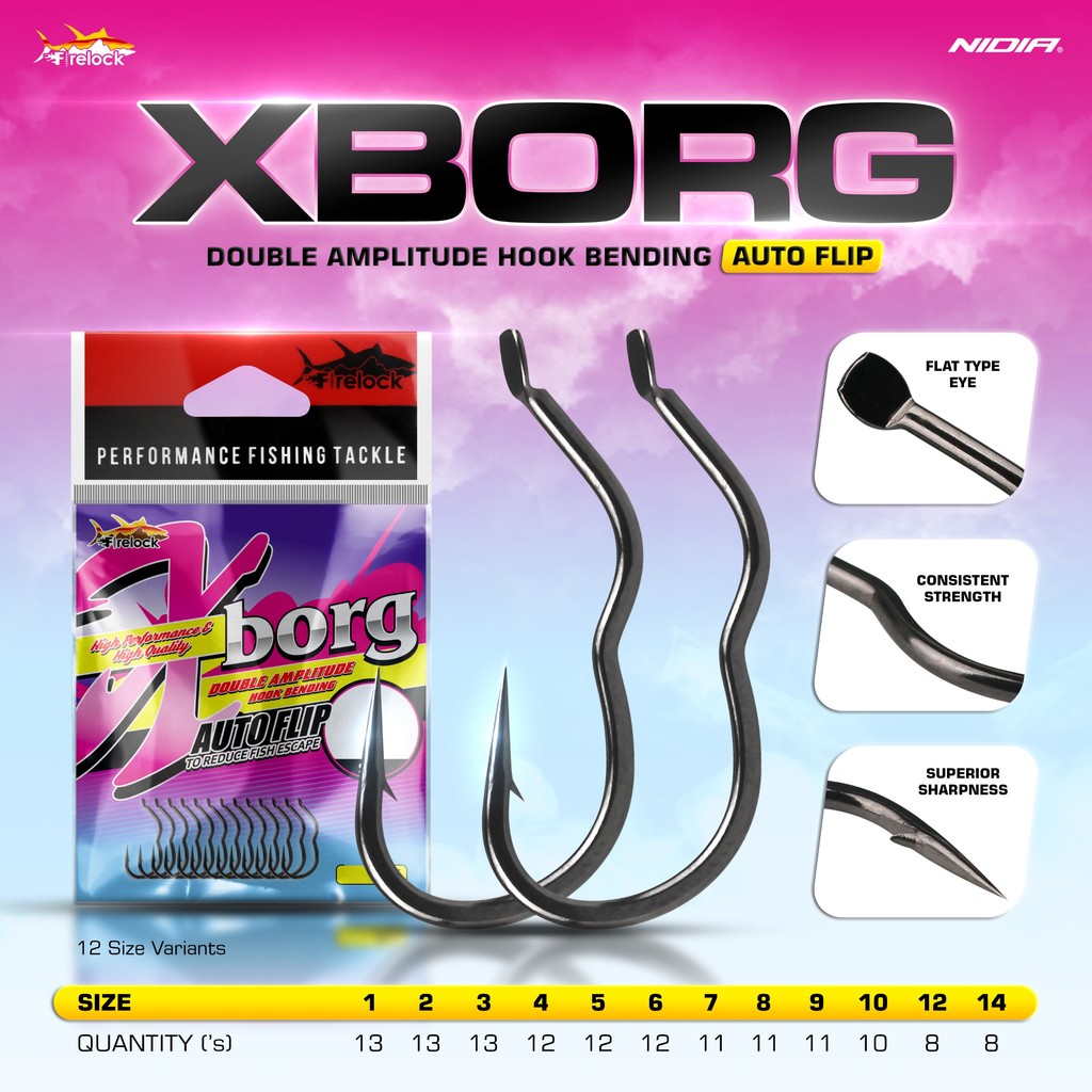 Kail Pancing Otomatis Flip Hook - Firelock XBORG Kail Pancing Anti Mocel