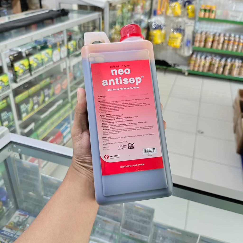 Jual Neo Antisep 1 Liter Obat Pembasmi / Larutan Disinfektan Yang ...