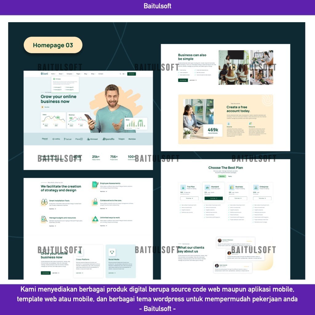 Jual SOURCE CODE APLIKASI WEB IORI - BUSINESS WEBSITE FOR COMPANY ...