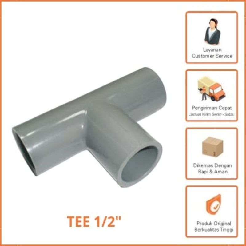Jual Tee pvc 1/2 Inch Pipa Sambungan Paralon Leter T | Shopee Indonesia