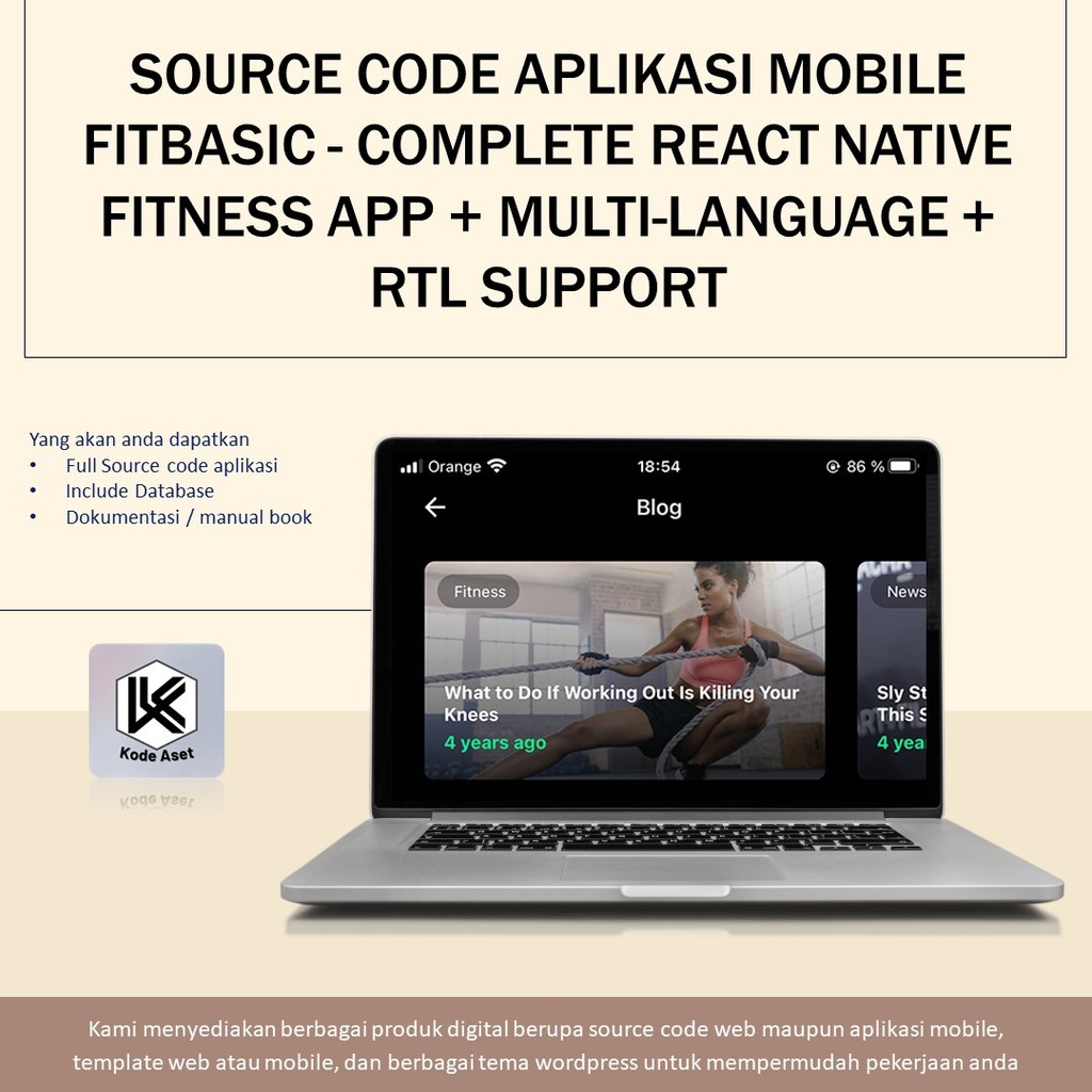 Jual SOURCE CODE APLIKASI MOBILE FITBASIC - COMPLETE REACT NATIVE ...