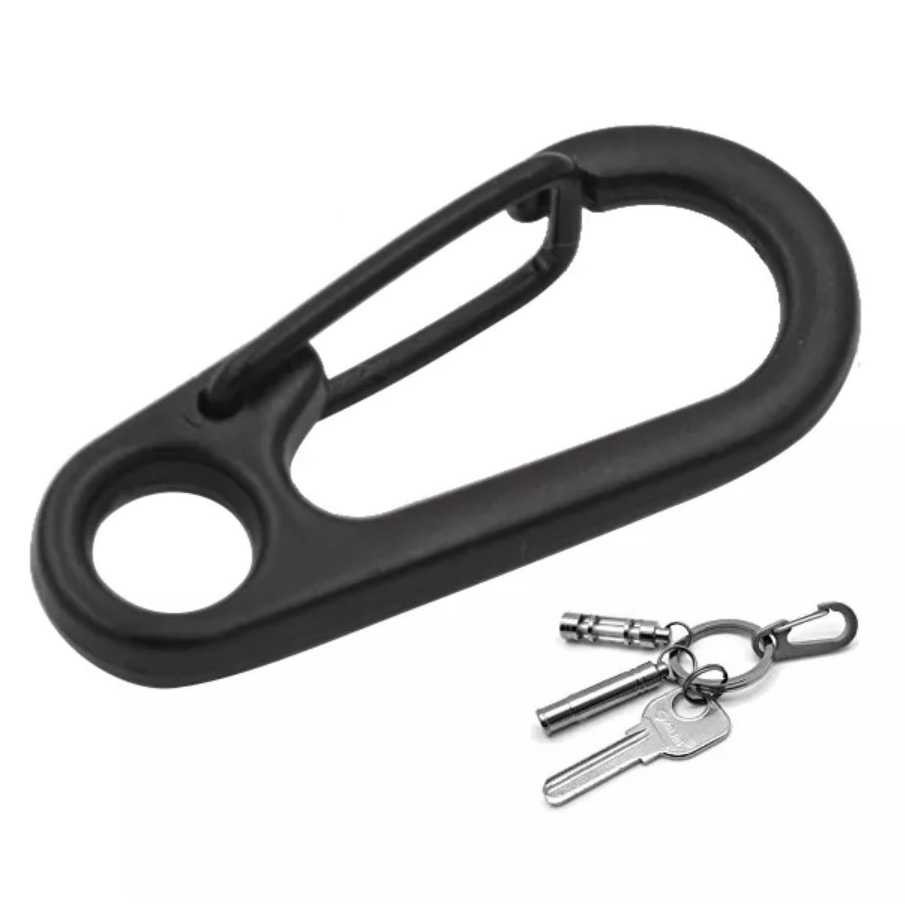 Jual AJSSHOP Agares Carabiner Mini D-type Buckle Hanging Keychain EDC ...